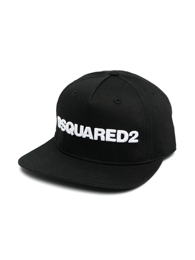 Shop Dsquared2 Embroidered Logo Cap In Black