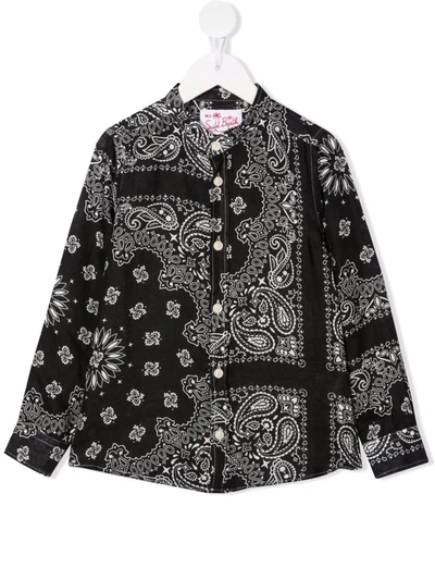 Shop Mc2 Saint Barth Pati Paisley-print Shirt In Black