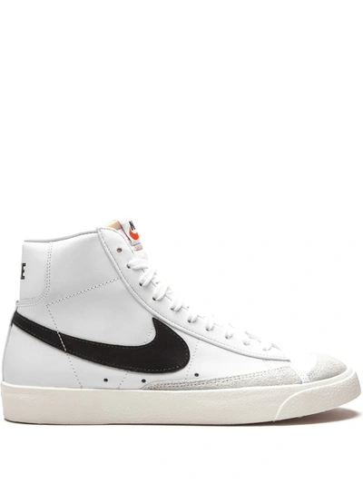 Nike Blazer Mid '77 Cz1055-100 Women's White/sail/black Skateboard Shoes Nr2534 In White