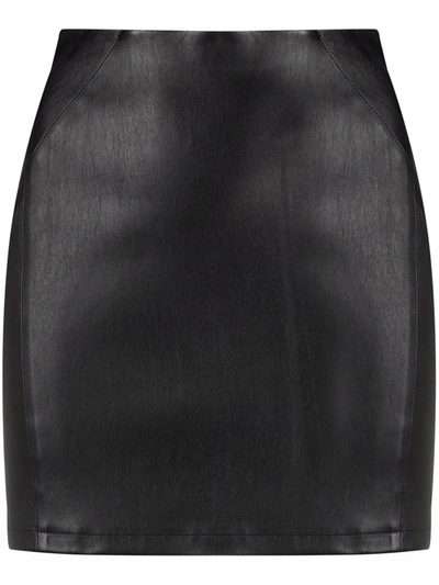 Shop Patrizia Pepe Fitted Mini Skirt In Black