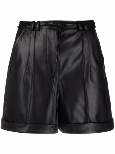Shop Patrizia Pepe Exposed Seam Detailing Shorts In Black