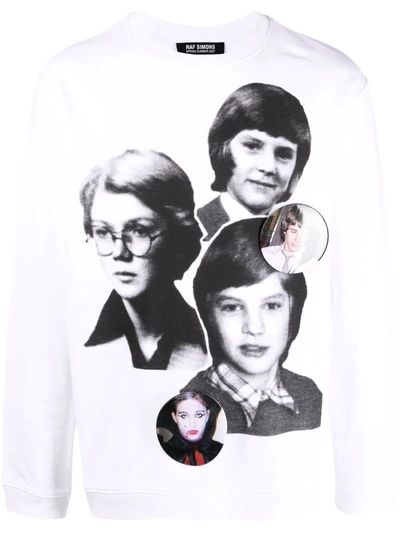 Shop Raf Simons Collage-print Sweatshirt In White