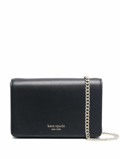 Shop Kate Spade Logo Detail Crossbody Bag In Schwarz