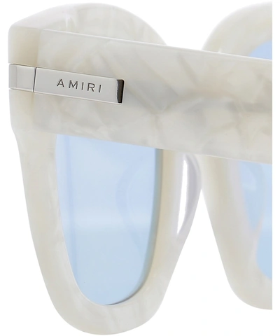 Shop Amiri "classic Logo" Sunglasses In White