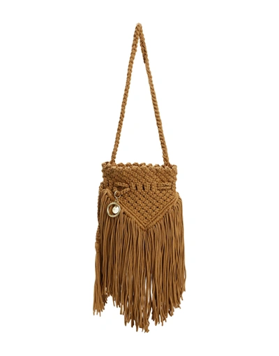 Shop See By Chloé Roby Bucket Woman Shoulder Bag Camel Size - Cotton In Beige
