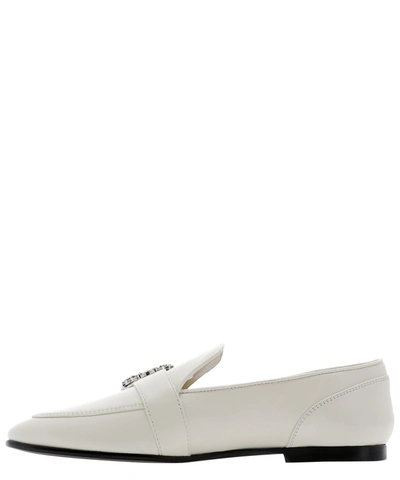 Shop Jimmy Choo "mani Flat" Loafers In White