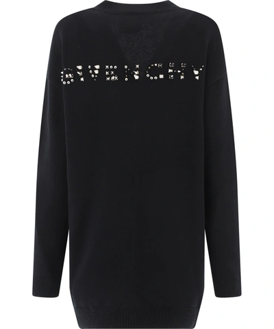 Shop Givenchy Studded Cardigan In Black  