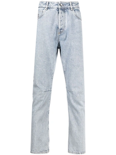 Shop Brunello Cucinelli Stonewashed Straight-leg Jeans In Blau