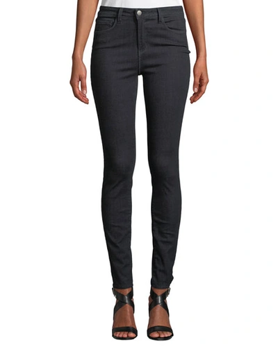 Shop L Agence Marguerite High-rise Skinny Jeans In Noir