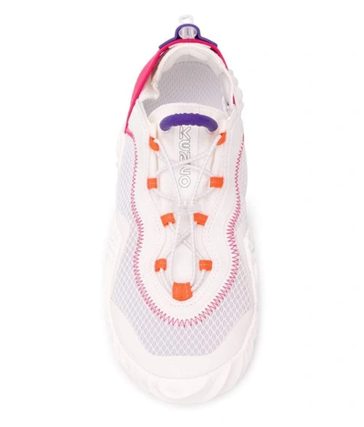 Shop Kenzo Wave Logo Sneakers In White