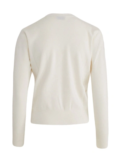 Shop Moncler White Sweater
