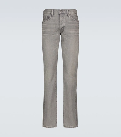 Shop Tom Ford Slim-fit Jeans In Grey