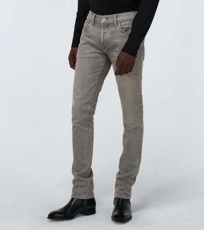 Shop Tom Ford Slim-fit Jeans In Grey