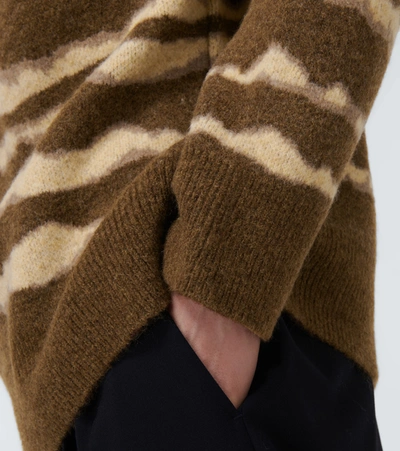 Shop Nanushka Virote Striped Knitted Sweater In Brown