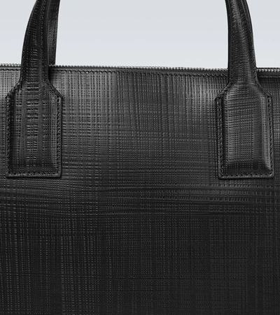 Shop Loewe Goya Leather Briefcase In Black