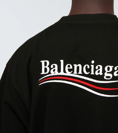 Shop Balenciaga Political Campaign Large-fit T-shirt In Black