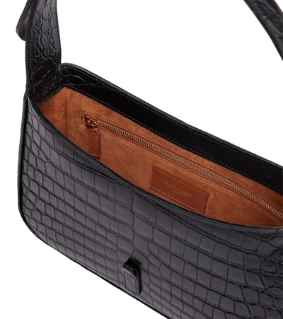 Saint Laurent Le 5 À 7 Leather Shoulder Bag In Black
