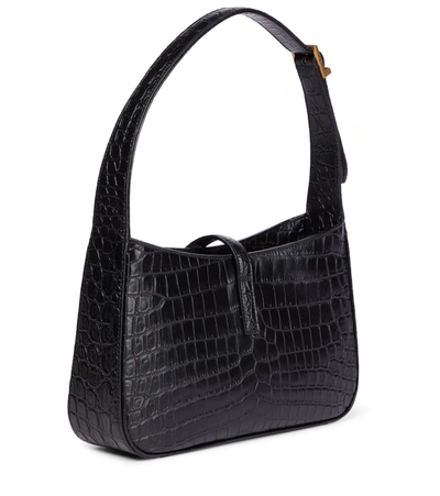 Saint Laurent Le 5 À 7 Leather Shoulder Bag In Black