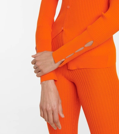 Shop Jacquemus Le Cardigan Tordu Cardigan In Orange