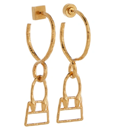 Shop Jacquemus Hoop Earrings In Gold