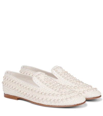 Shop Jimmy Choo Varsha Embellished Loafers In White