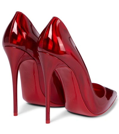 Shop Christian Louboutin So Kate 120 Patent Leather Pumps In Red