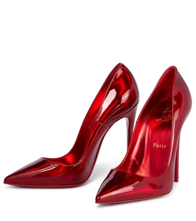 Shop Christian Louboutin So Kate 120 Patent Leather Pumps In Red