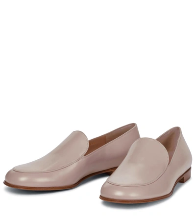 Shop Gianvito Rossi Leather Loafers In Pink