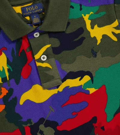 Shop Polo Ralph Lauren Camo Cotton Piqué Polo Shirt In Multicoloured