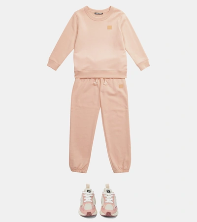 Acne Studios Cotton Jersey Sweatpants In Pink