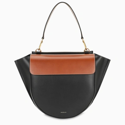 Shop Wandler Black/brown Hortensia Medium Bag