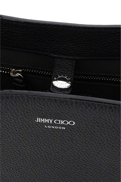 Shop Jimmy Choo Pegasi N/s Tote Bag In Black