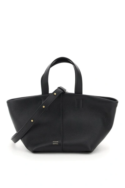 Shop Mansur Gavriel Tulipano Mini Tote Bag In Black