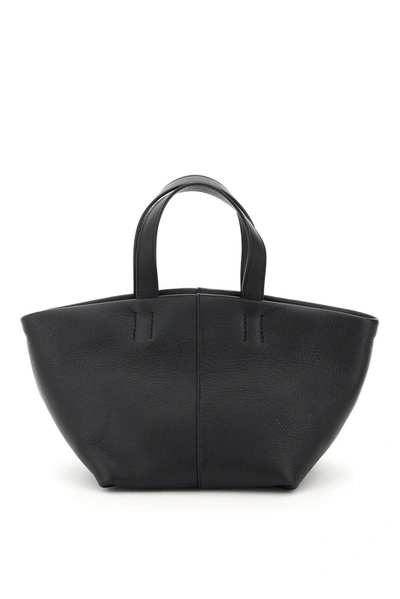 Shop Mansur Gavriel Tulipano Mini Tote Bag In Black