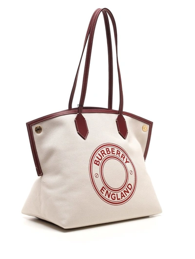Shop Burberry Society Logo Print Medium Tote Bag In Multi