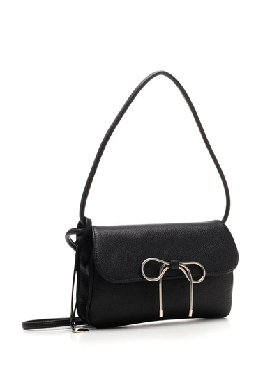 Shop Red Valentino Redvalentino Bow Detail Shoulder Bag In Black