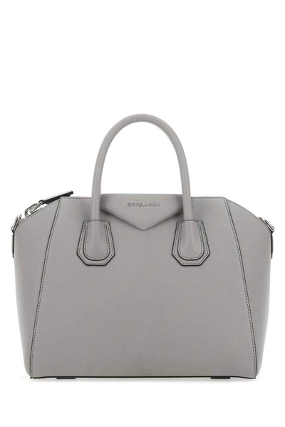 Shop Givenchy Antigona Small Tote Bag In Grey