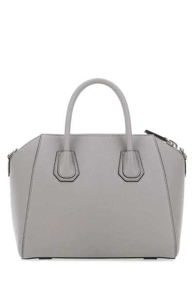 Shop Givenchy Antigona Small Tote Bag In Grey