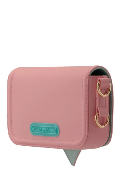 Shop Chiara Ferragni Small Eyelike Shoulder Bag In Pink