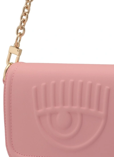 Shop Chiara Ferragni Small Eyelike Shoulder Bag In Pink