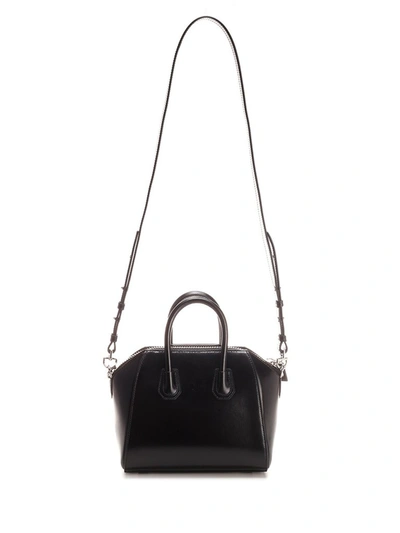 Shop Givenchy Antigona Chain Mini Tote Bag In Black