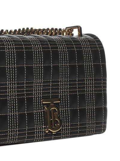 Shop Burberry Lola Quilted Small Shoulder Bag In Black