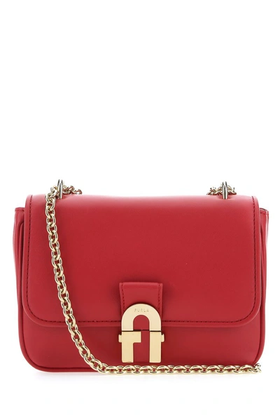 Shop Furla Cosy Mini Shoulder Bag In Red