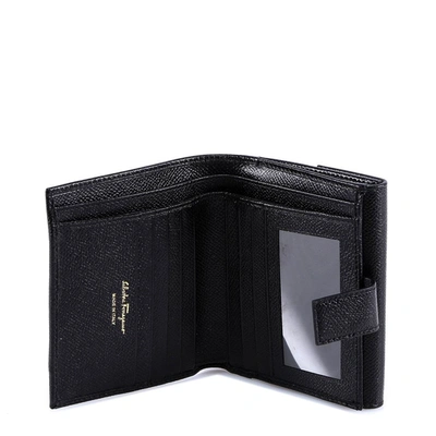 Shop Ferragamo Salvatore  Gancini French Wallet In Black