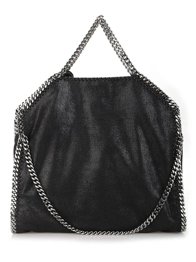 Shop Stella Mccartney Falabella Fold Over Tote Bag In Black