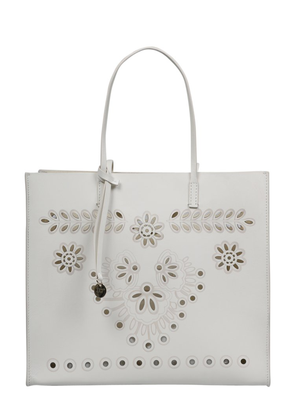 trække motor Hong Kong Red Valentino Tote Bag In Perforated White Leather | ModeSens