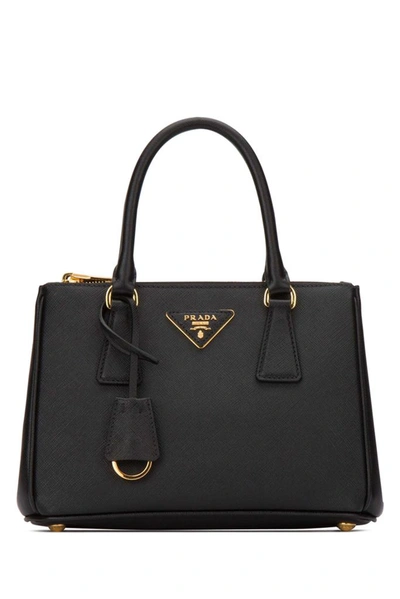 Shop Prada Galleria Mini Tote Bag In Black