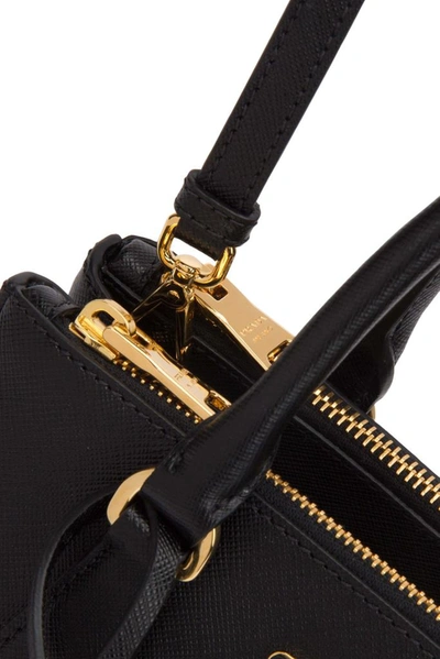 Shop Prada Galleria Mini Tote Bag In Black