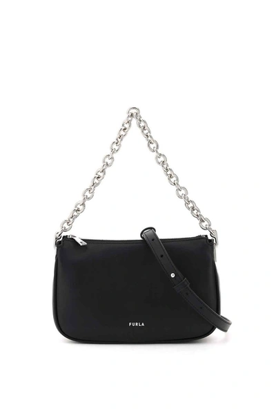 Shop Furla Moon Small Shoulder Bag In Black
