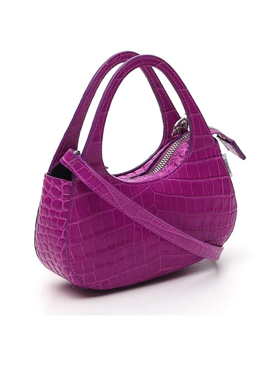 Shop Coperni Micro Baguette Swipe Bag In Pink